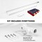 G128 Combo Pack: 5 Ft Tangle Free Aluminum Spinning Flagpole (Silver) & Betsy Ross Tea-Stained Flag 2x3 Ft, ToughWeave Pro Series Embroidered 420D Polyester | Pole with Flag Included